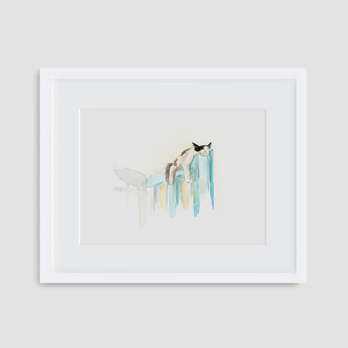 "SLEEPING LIKE A CAT" ARCHIVAL GICLEE PRINT